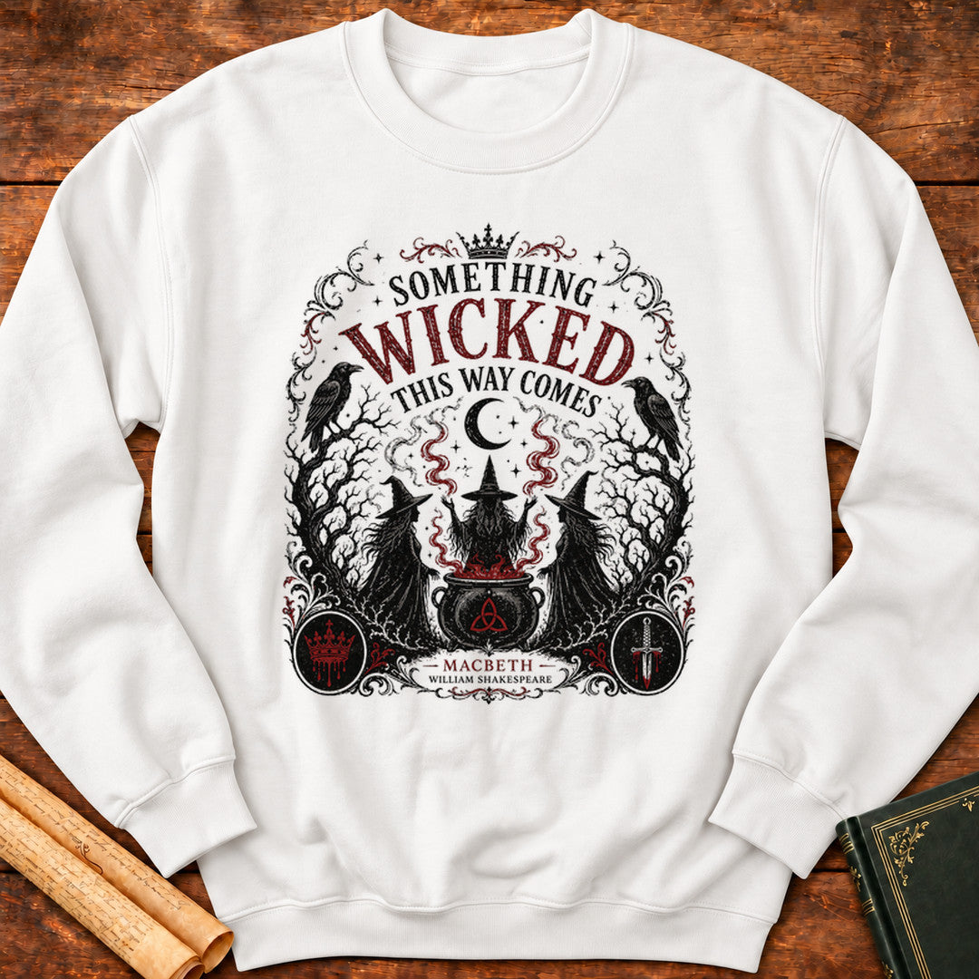 Something Wicked This Way Comes – Macbeth Gothic Sweatshirt - White