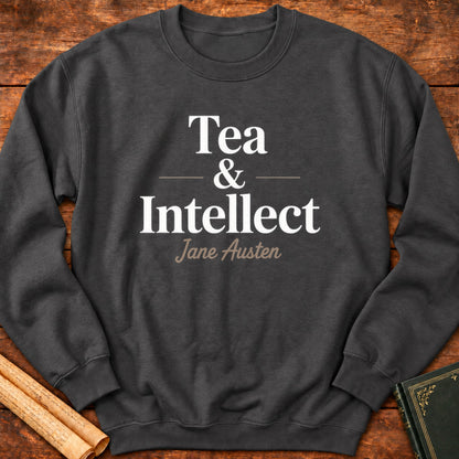 Tea and Intellect Jane Austen Sweatshirt - Dark Heather