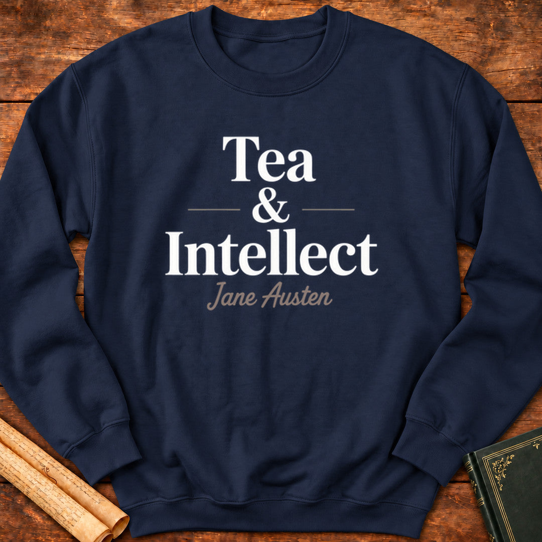 Tea and Intellect Jane Austen Sweatshirt - Navy
