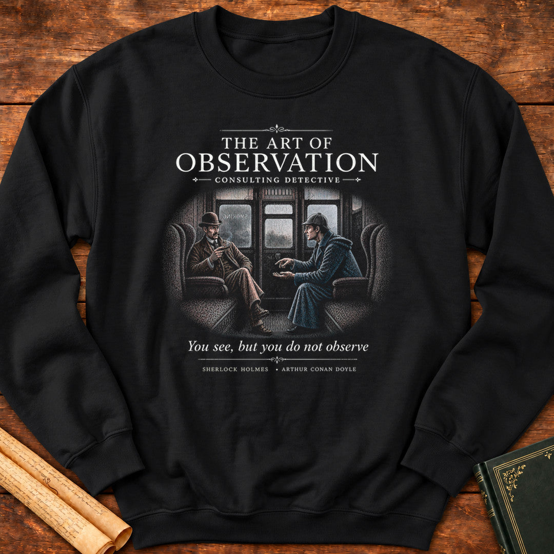 The Art of Observation Sherlock Holmes Sweatshirt - Black