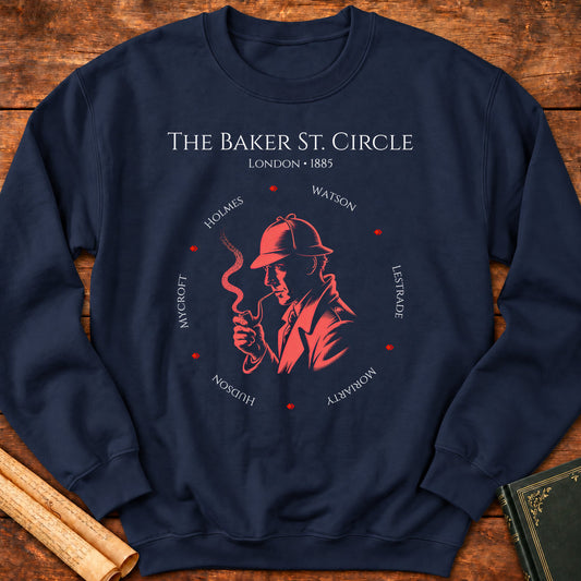 The Baker Street Circle: London 1885 Edition - Sherlock Holmes Sweatshirt - Navy