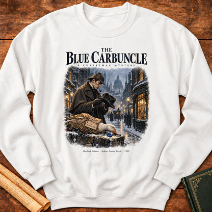 The Blue Carbuncle – Sherlock Holmes Christmas Mystery Sweatshirt - White