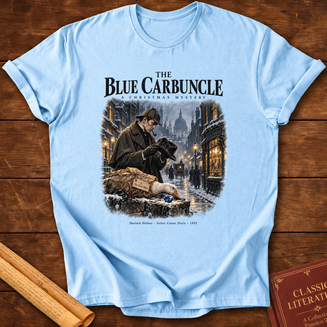 The Blue Carbuncle – Sherlock Holmes Christmas Mystery T-Shirt - Light Blue