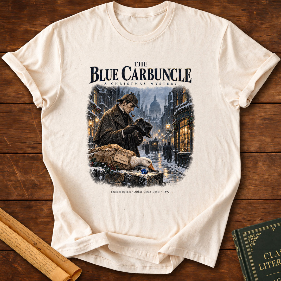 The Blue Carbuncle – Sherlock Holmes Christmas Mystery T-Shirt - Natural