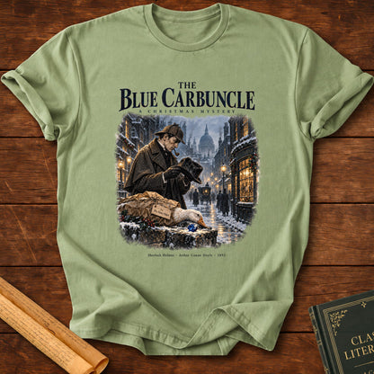 The Blue Carbuncle – Sherlock Holmes Christmas Mystery T-Shirt - Sage
