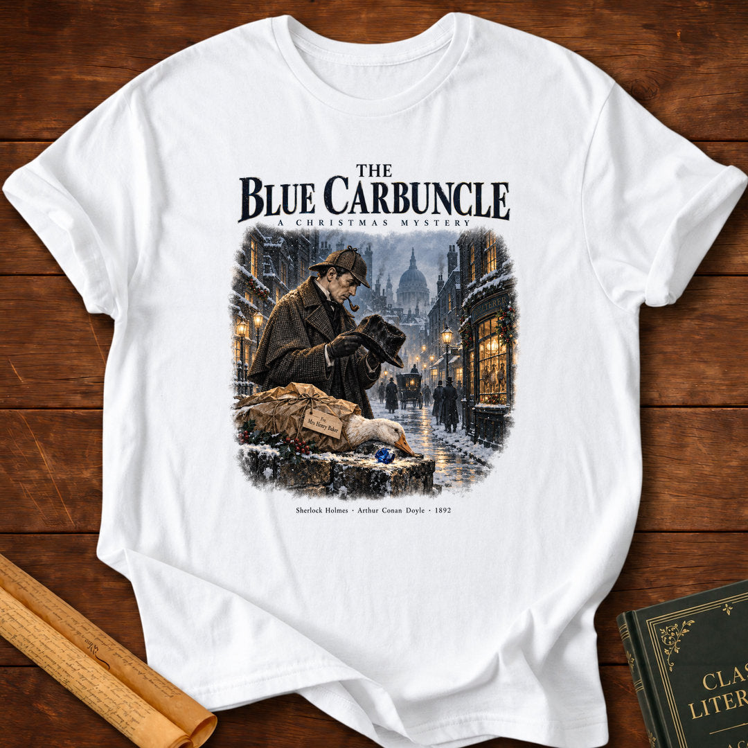 The Blue Carbuncle – Sherlock Holmes Christmas Mystery T-Shirt - White