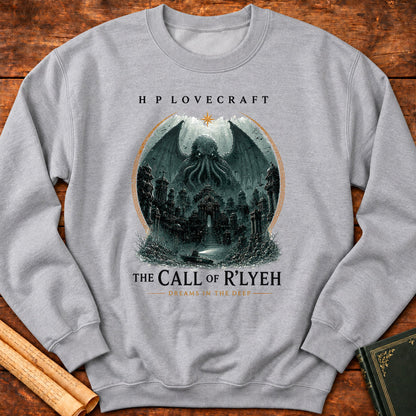 The Call of R'lyeh | HP Lovecraft | Dreams in the Deep Sweatshirt  - Sport Grey