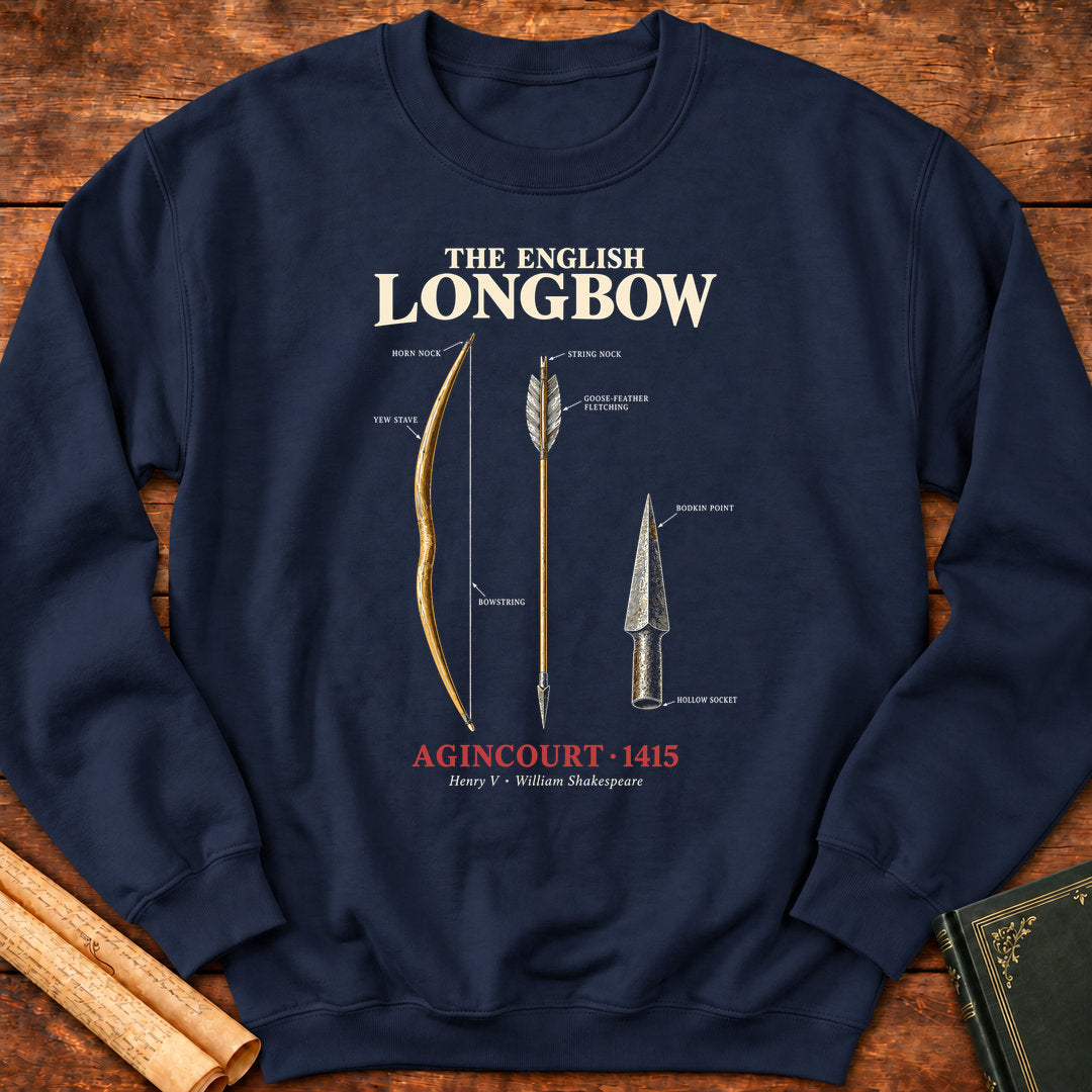 The English Longbow – Agincourt 1415 Historical Sweatshirt - Navy