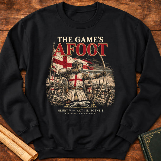 The Game's Afoot – Henry V Medieval Archers Shakespeare Sweatshirt - Black