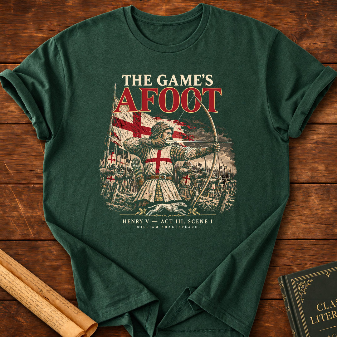 The Game's Afoot – Henry V Medieval Archers Shakespeare T-Shirt - Forest Green
