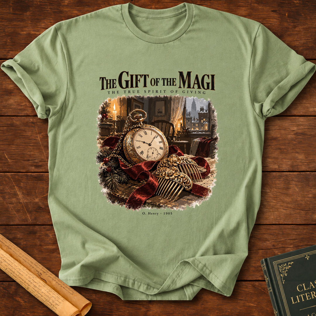 The Gift of the Magi – The True Spirit of Giving T-Shirt - Sage