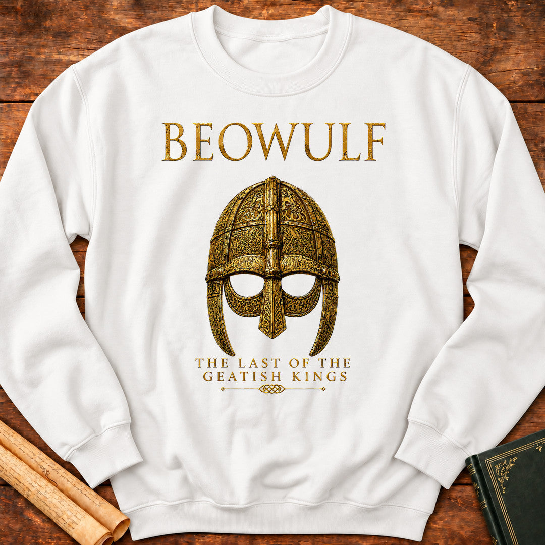 The Last of the Geatish Kings | Beowulf Literary Sweatshirt - White