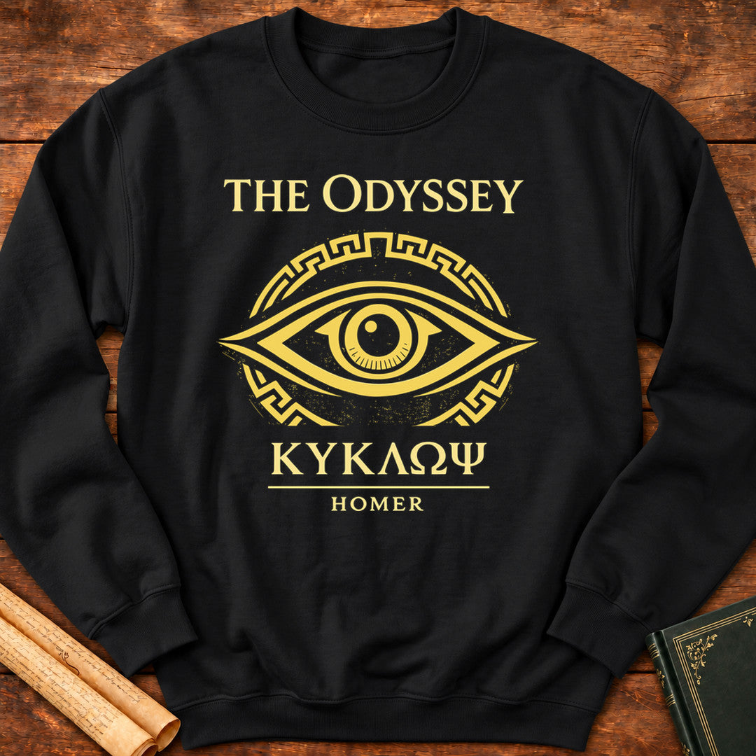 The Odyssey Cyclops Eye Greek Mythology Sweatshirt - Black