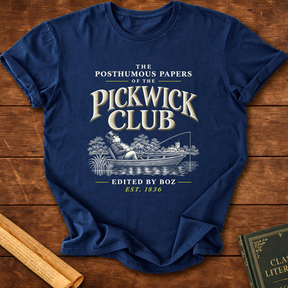 The Posthumous Papers of the Pickwick Club Charles Dickens T-Shirt - Navy