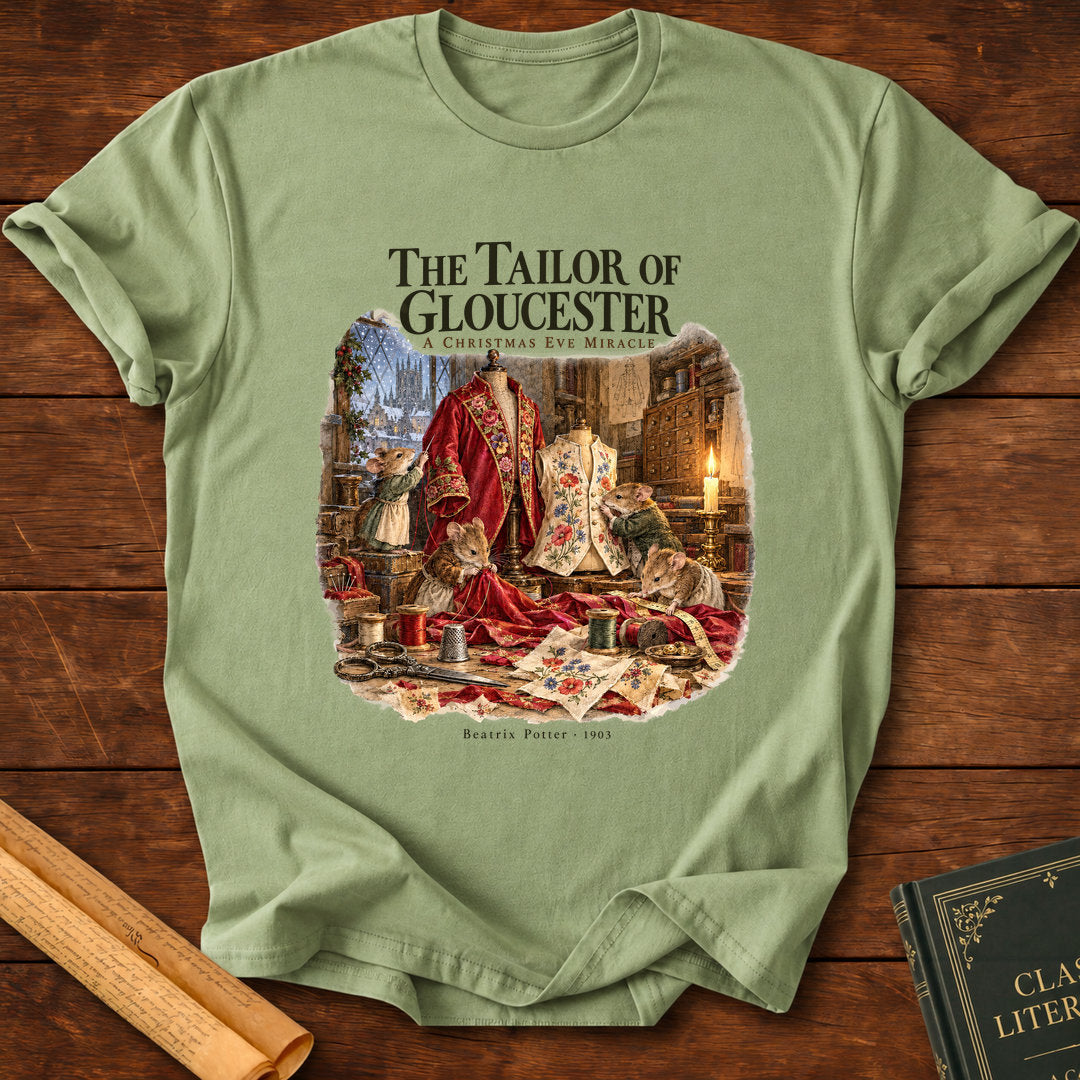 The Tailor of Gloucester – A Christmas Eve Miracle T-Shirt - Sage