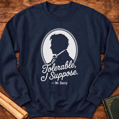 Tolerable, I Suppose Pride & Prejudice Sweatshirt - Navy