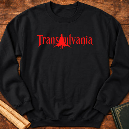 Transylvania Gothic Dracula Logo Sweatshirt - Black