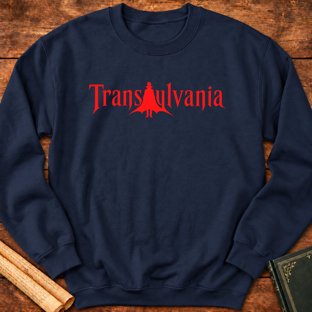 Transylvania Gothic Dracula Logo Sweatshirt - Navy