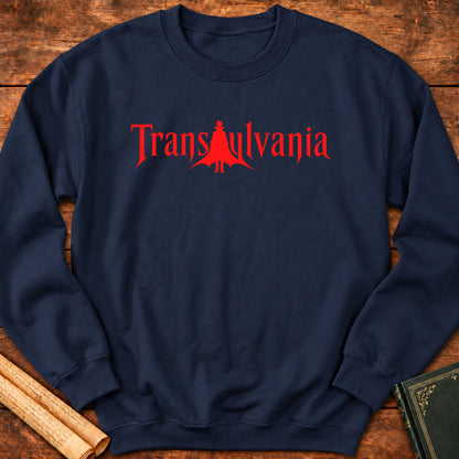 Transylvania Gothic Dracula Logo Sweatshirt - Navy