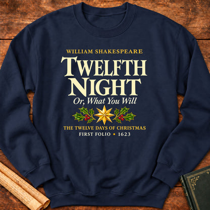 Twelfth Night Or, What You Will William Shakespeare Sweatshirt - Navy