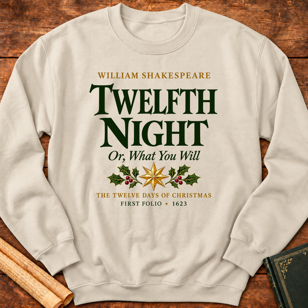 Twelfth Night Or, What You Will William Shakespeare Sweatshirt - Sand