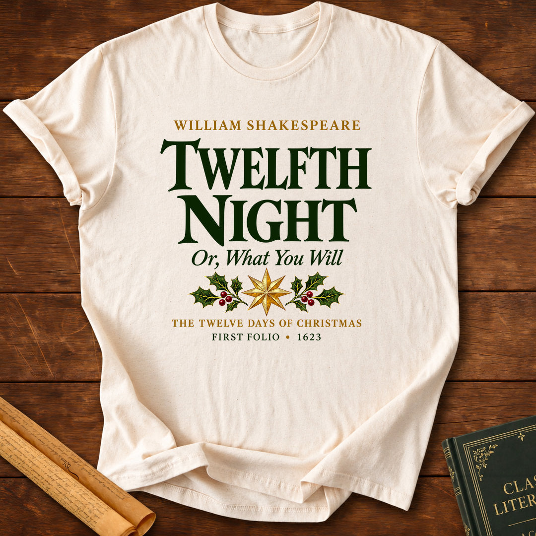 Twelfth Night Or, What You Will William Shakespeare T-Shirt - Natural