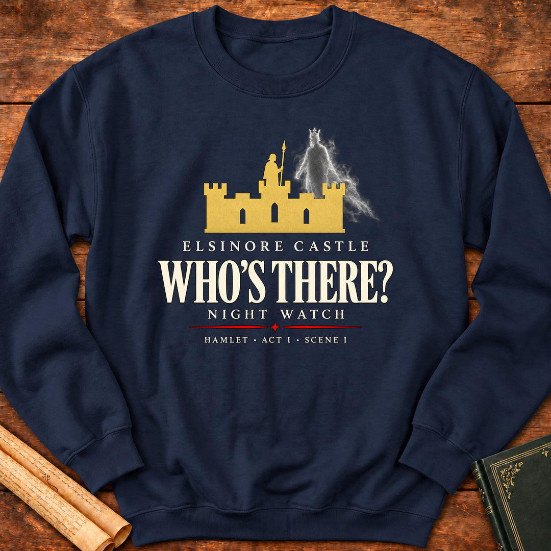 Who’s There? — Hamlet Elsinore Castle Sweatshirt - Navy